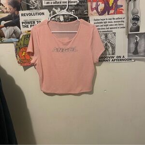 Light Baby Pink Bling Bling Crop Top